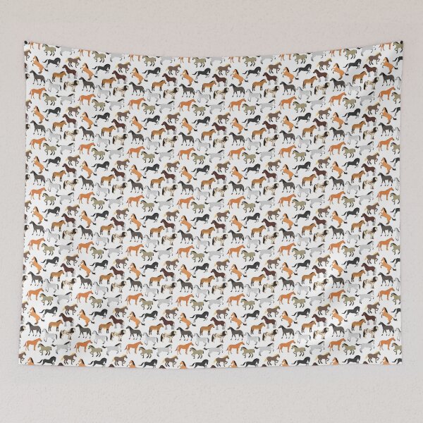 Item preview, Cute Flat Style Horse Pattern designed and sold by CheekyChicChic.