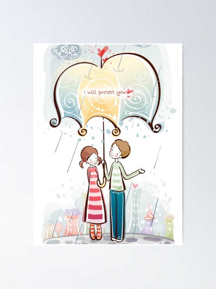 "RAIN LOVE AND PROTECT" Poster for Sale by AndiAvecAmour88 Redbubble
