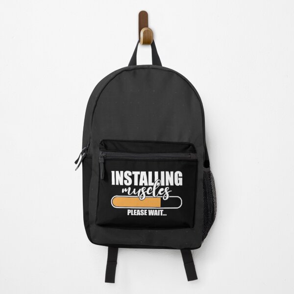 Item preview, Installing Muscles Please Wait | Funny Gym Quote designed and sold by motivationaltee.