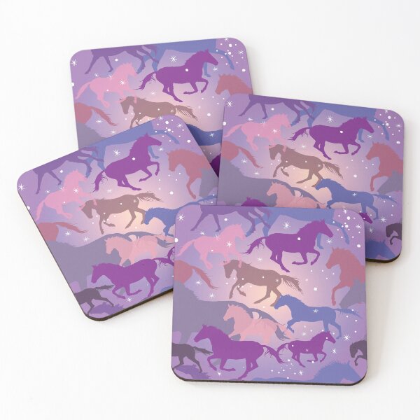 Item preview, Flare Horse on Purple Pattern designed and sold by CheekyChicChic.