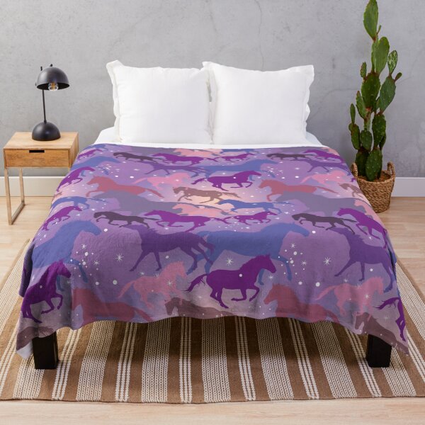 Item preview, Flare Horse on Purple Pattern designed and sold by CheekyChicChic.