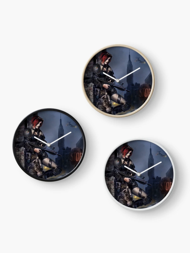 Thumbnail 3 of 4, Clock, Red Riding Hell designed and sold by 01Graphics.