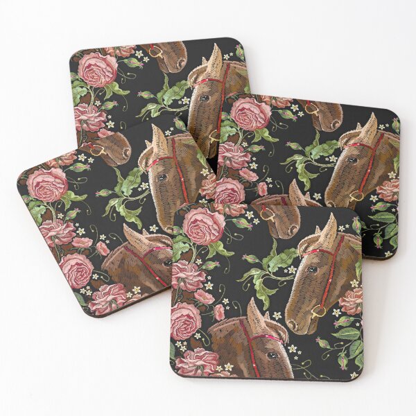 Item preview, Embroidery Floral Horse Pattern designed and sold by CheekyChicChic.