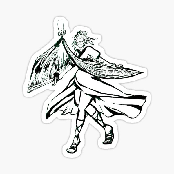 Blindfolded woman Sticker for Sale by artwork-ty