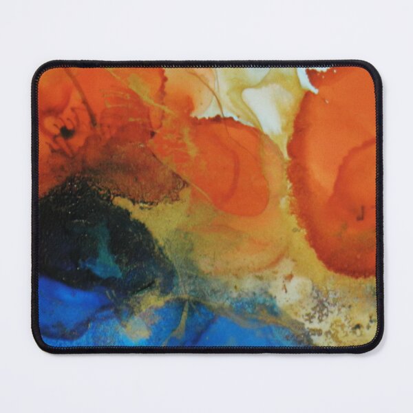 Item preview, Orange, Blue and Gold Alcohol Ink Patterns designed and sold by Nicola Morgan.