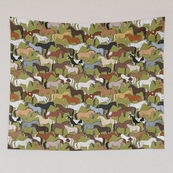 Item preview, Horse On Green Pattern designed and sold by CheekyChicChic.