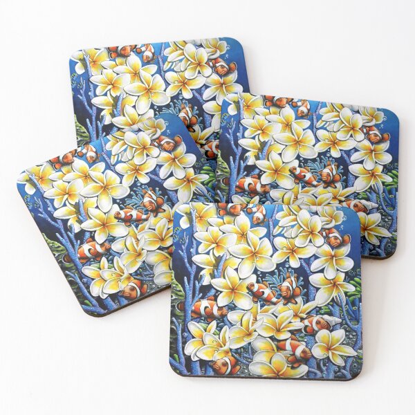 Item preview, Tropical Frangipani Sea by Australian artist Laural Retz designed and sold by Laural Retz.