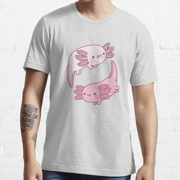 Axolotl Yin Yang Gift Cute Mexican Walking Fish Boys Girls T-Shirt 