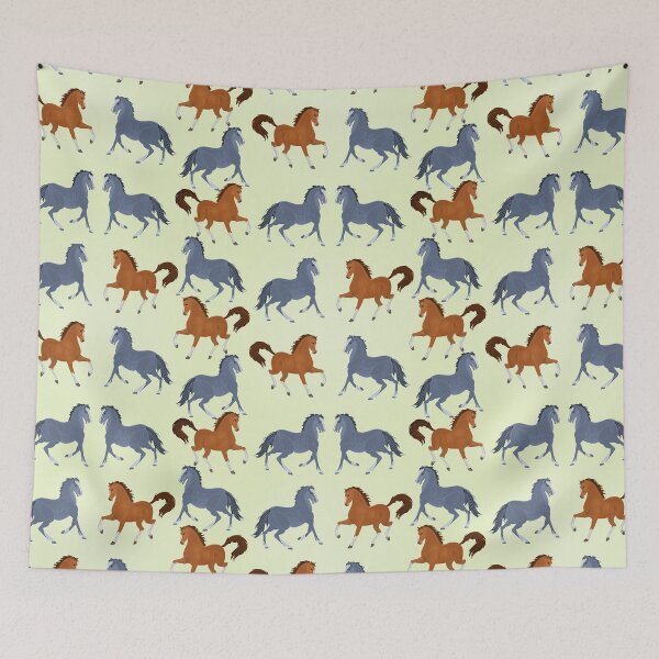 Item preview, Horses On Yellow Pattern designed and sold by CheekyChicChic.