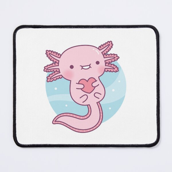Item preview, Cute Axolotl Hugging Heart Doodle designed and sold by rustydoodle.