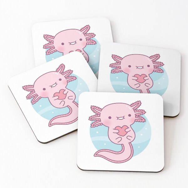 Item preview, Cute Axolotl Hugging Heart Doodle designed and sold by rustydoodle.