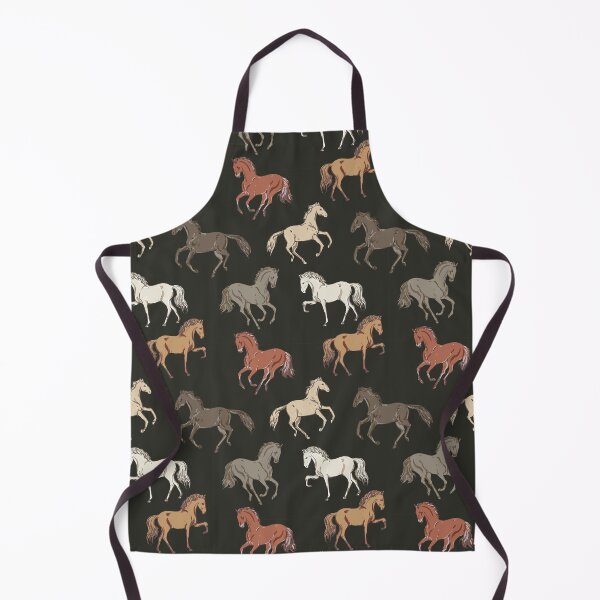 Item preview, Horses Sketch On Black Pattern designed and sold by CheekyChicChic.