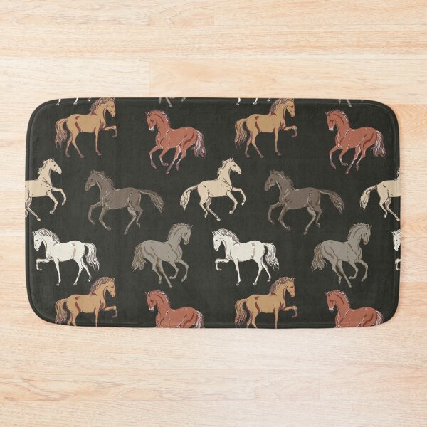 Item preview, Horses Sketch On Black Pattern designed and sold by CheekyChicChic.