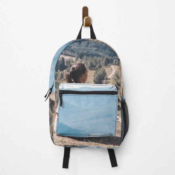 Item preview, Women Sitting On Rock With Mountain View designed and sold by JTS STORE.