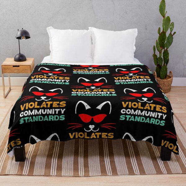 Item preview, Violates Community Standards with Funny Cat Humor Warning  designed and sold by duongthachth.