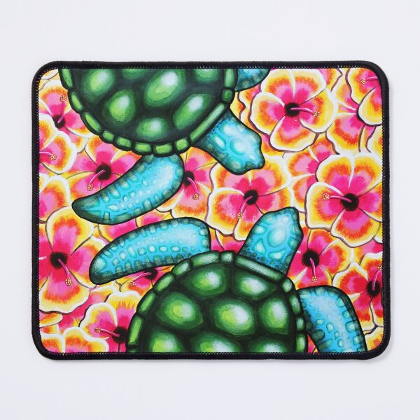 Item preview, Hibiscus Flowers with Turtles by Australian artist Laural Retz designed and sold by Laural Retz.