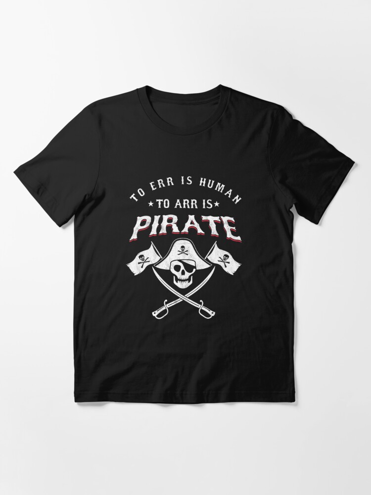 To err is human pirate t-shirt design Royalty Free Vector