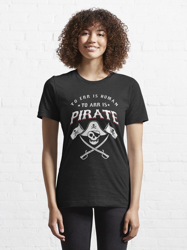 To err is human pirate t-shirt design Royalty Free Vector