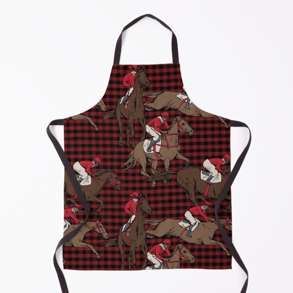 Item preview, Racing Horse Red Plaid Pattern designed and sold by CheekyChicChic.