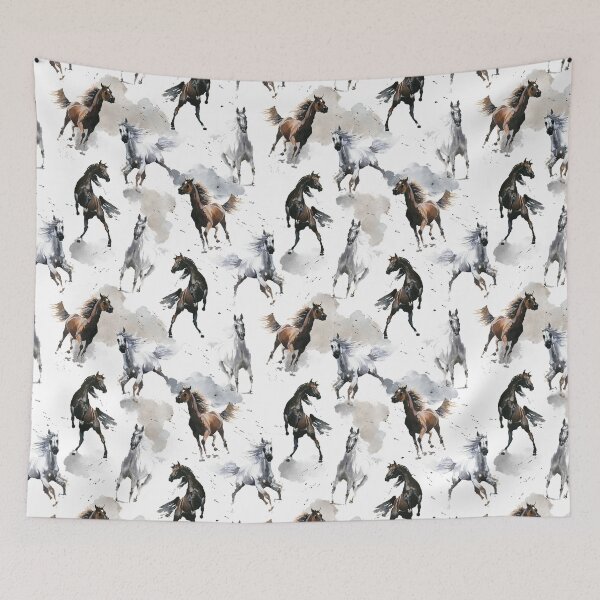 Item preview, Running Horse Watercolor Pattern designed and sold by CheekyChicChic.