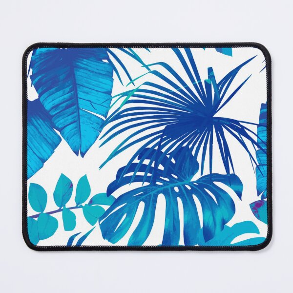 Item preview, blue tropical leaf designed and sold by sweethome2.