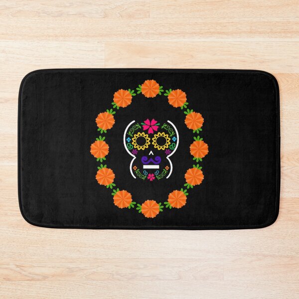 Item preview, Mexican Calaverita (Skull) with Purple Mustache (DarkBG) designed and sold by mixMixtli.