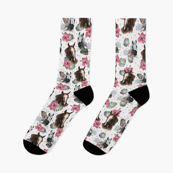 Item preview, Tropical Floral Horse Pattern designed and sold by CheekyChicChic.