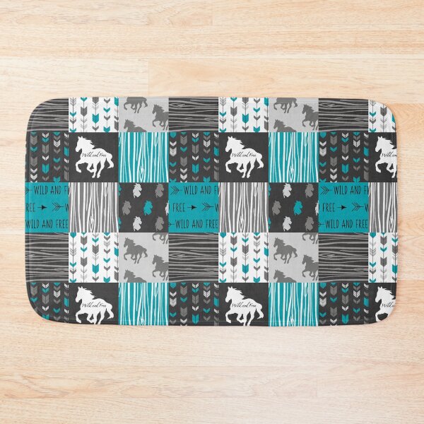 Item preview, Wild And Free Horse Pattern Blue designed and sold by CheekyChicChic.