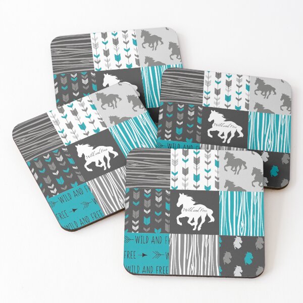 Item preview, Wild And Free Horse Pattern Blue designed and sold by CheekyChicChic.
