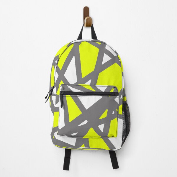 Item preview, Irregular White Shapes With Vivid Yellow Accents Abstract Art designed and sold by taiche.