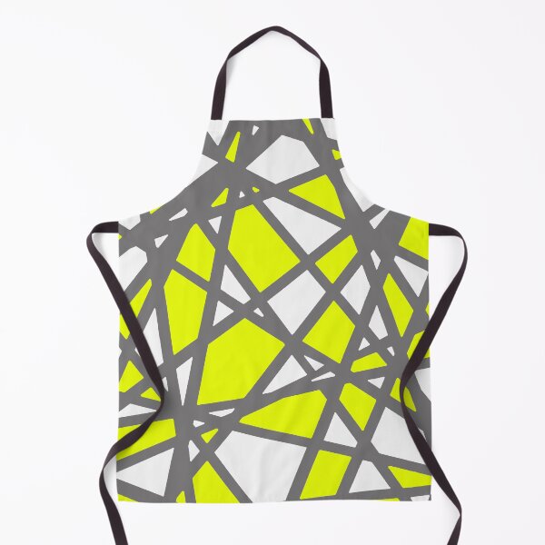Item preview, Irregular White Shapes With Vivid Yellow Accents Abstract Art designed and sold by taiche.