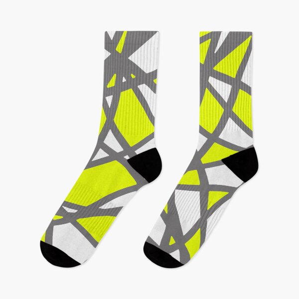 Item preview, Irregular White Shapes With Vivid Yellow Accents Abstract Art designed and sold by taiche.