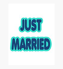 Just Married Photographic Print