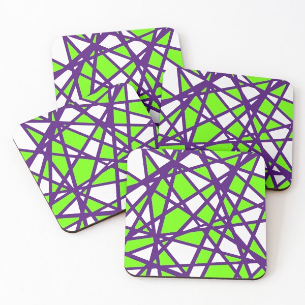 Item preview, Irregular White Shapes With Green Accents Abstract Art designed and sold by taiche.