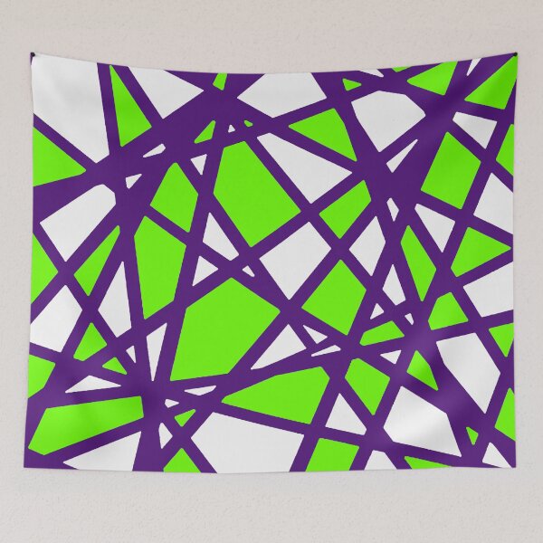 Item preview, Irregular White Shapes With Green Accents Abstract Art designed and sold by taiche.