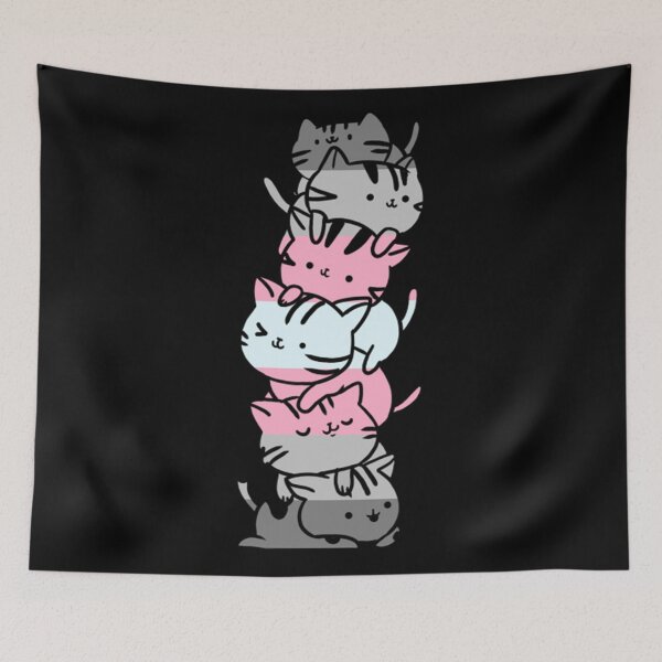 Item preview, Kawaii Cat Pile Demigirl Pride  designed and sold by Wayneiel540.