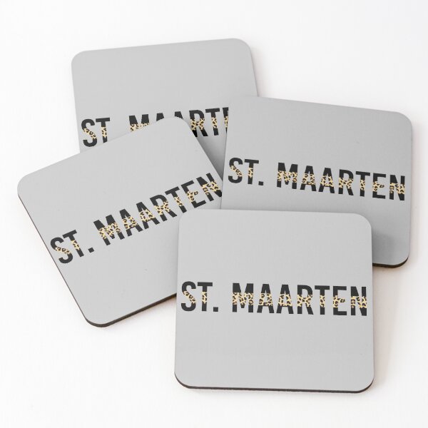 Item preview, St. Maarten Cheetah leopard print typography  | Sint Maarten | Saint Martin | Vacation, holiday trip, Travel gifts designed and sold by Violet Treasures.