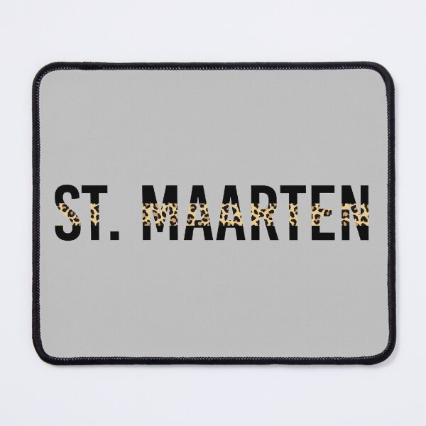 Item preview, St. Maarten Cheetah leopard print typography  | Sint Maarten | Saint Martin | Vacation, holiday trip, Travel gifts designed and sold by Violet Treasures.