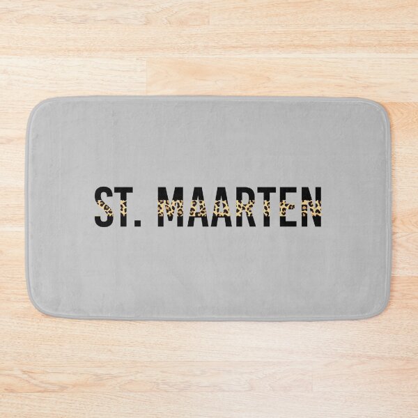 Item preview, St. Maarten Cheetah leopard print typography  | Sint Maarten | Saint Martin | Vacation, holiday trip, Travel gifts designed and sold by Violet Treasures.