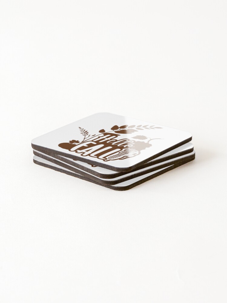 Thumbnail 4 of 5, Coasters (Set of 4), Hello Fall. designed and sold by UNITEES21.