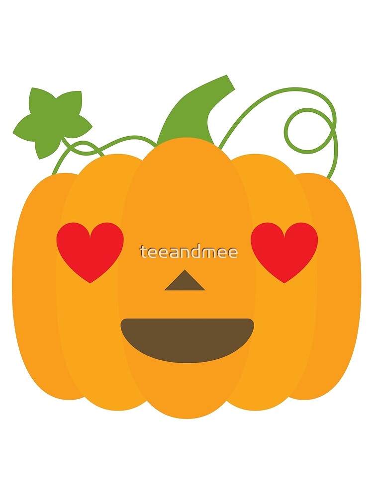 "Pumpkin Emoji Heart and Love Eyes" Scarf by teeandmee Redbubble