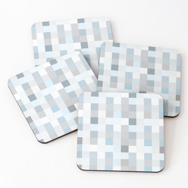Item preview,  Modern Blue and Gray Squares Checkered Pattern designed and sold by InovArtS.