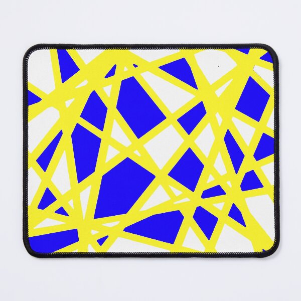 Item preview, Irregular White Shapes With Deep Blue Accents Abstract Art designed and sold by taiche.