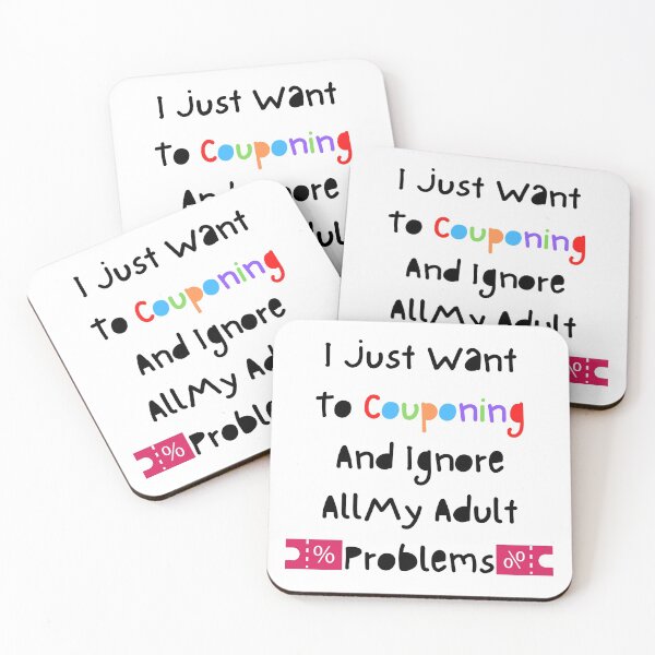 Item preview, I Just Want To Couponing And Ignore All My Adult Problems Funny T-shirt men gift women gift designed and sold by InnovantDesigns.