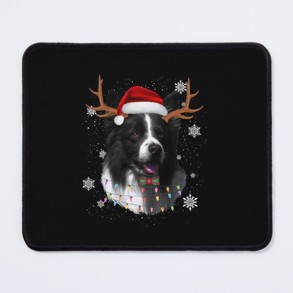 Item preview, Winter Holiday Bordercollie Rein Deer Christmas Santa Hat designed and sold by Barnissim.