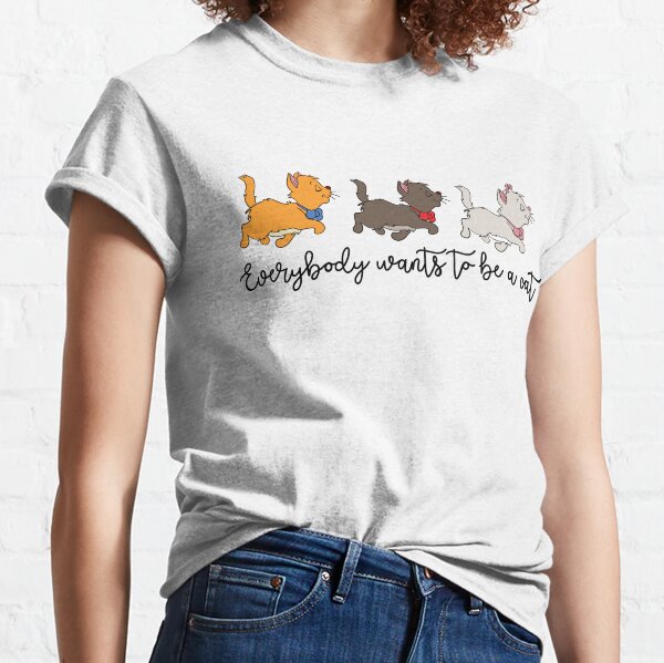 Amazon Vêtements Tops & T-shirts T-shirts Manches longues Aristocats Everybody Wants To Be A Cat Manche Longue 