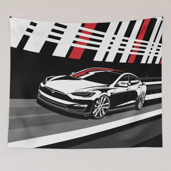Item preview, Tesla Model S Plaid Original Fan Art serial number: TMS001BNWS designed and sold by valrusc.