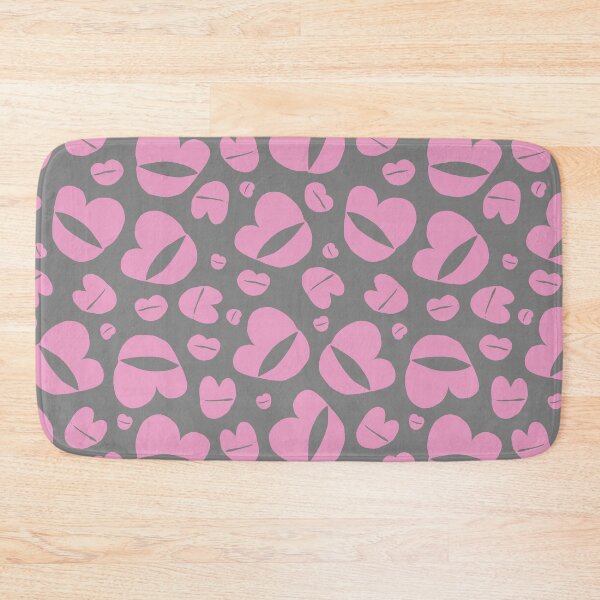 Item preview, pink lips on gray background designed and sold by Olga81creative.