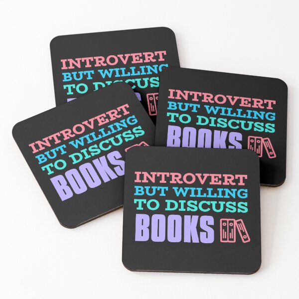 Item preview, Introvert But Willing to Discuss Books designed and sold by FancifulDesign.