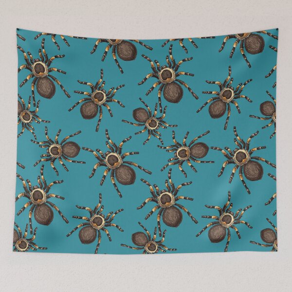Item preview, Tarantula on blue designed and sold by Katerina Mitkova Kirilova.
